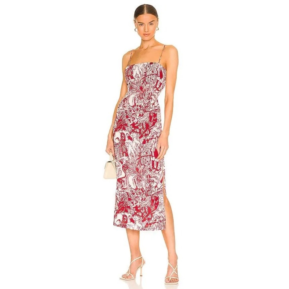 NWT L'Academie Caressa Maxi Dress in Red Ceramic Size XL